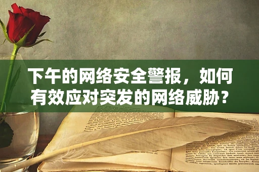 下午的网络安全警报，如何有效应对突发的网络威胁？