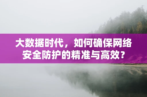 大数据时代，如何确保网络安全防护的精准与高效？