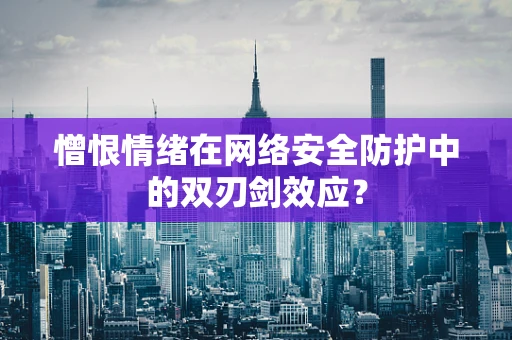 憎恨情绪在网络安全防护中的双刃剑效应？
