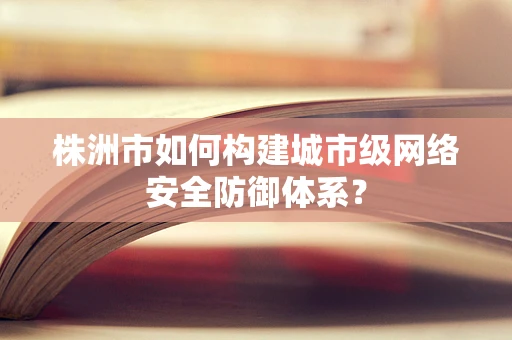 株洲市如何构建城市级网络安全防御体系？