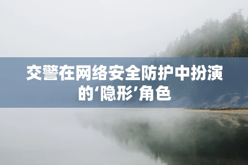 交警在网络安全防护中扮演的‘隐形’角色