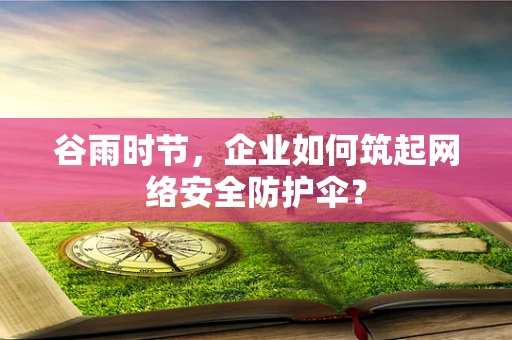 谷雨时节，企业如何筑起网络安全防护伞？