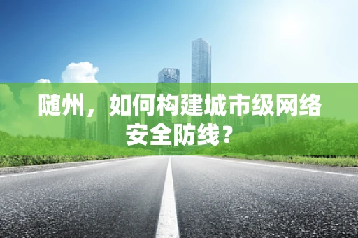 随州，如何构建城市级网络安全防线？