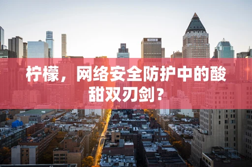 柠檬，网络安全防护中的酸甜双刃剑？