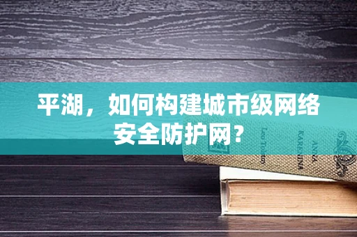 平湖，如何构建城市级网络安全防护网？