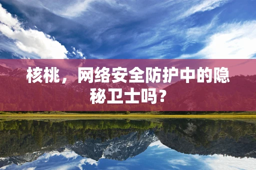核桃，网络安全防护中的隐秘卫士吗？