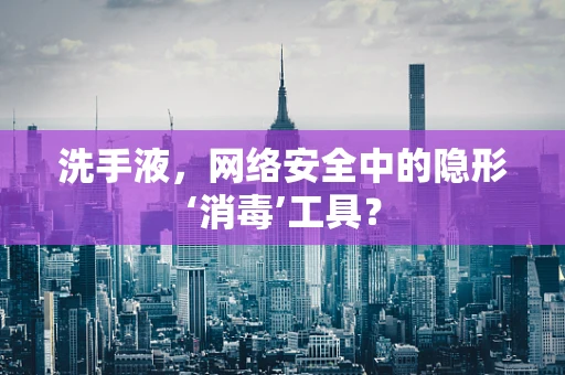 洗手液，网络安全中的隐形‘消毒’工具？