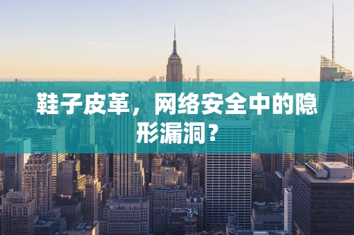 鞋子皮革，网络安全中的隐形漏洞？