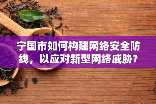宁国市如何构建网络安全防线，以应对新型网络威胁？