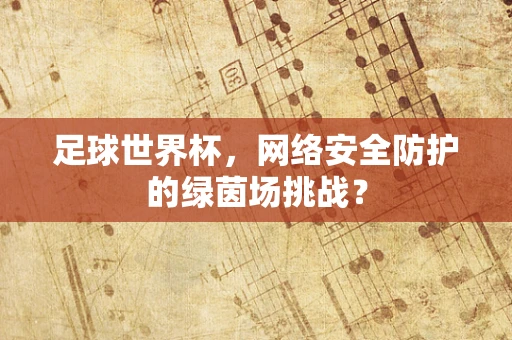 足球世界杯，网络安全防护的绿茵场挑战？