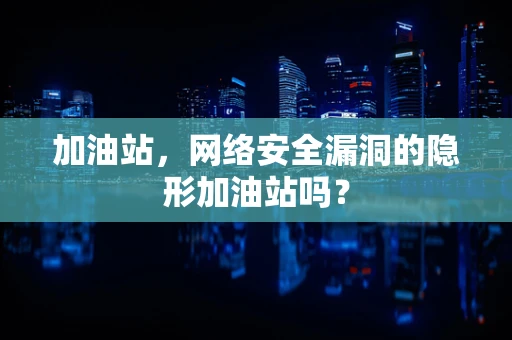 加油站，网络安全漏洞的隐形加油站吗？