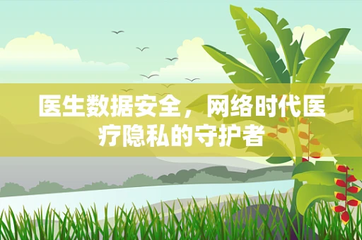 医生数据安全，网络时代医疗隐私的守护者