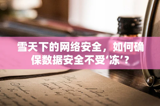 雪天下的网络安全，如何确保数据安全不受‘冻’？