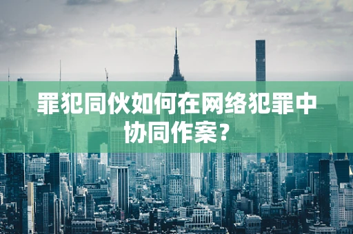 罪犯同伙如何在网络犯罪中协同作案？
