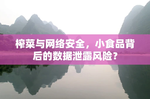 榨菜与网络安全，小食品背后的数据泄露风险？