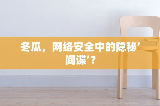 冬瓜，网络安全中的隐秘‘间谍’？