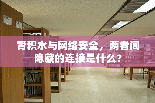 肾积水与网络安全，两者间隐藏的连接是什么？