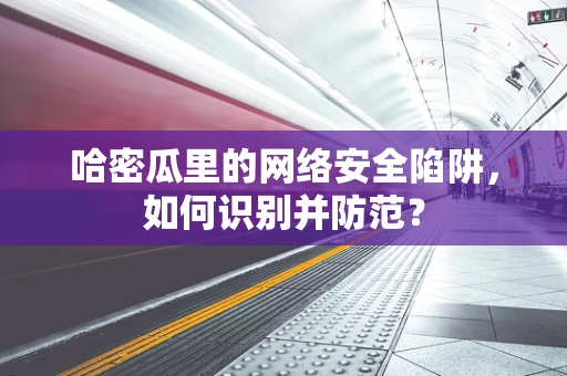 哈密瓜里的网络安全陷阱，如何识别并防范？