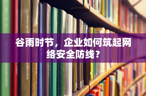 谷雨时节，企业如何筑起网络安全防线？