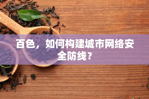 百色，如何构建城市网络安全防线？