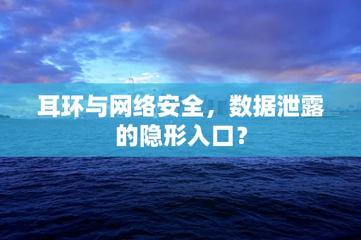 耳环与网络安全，数据泄露的隐形入口？