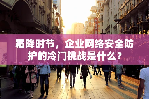 霜降时节，企业网络安全防护的冷门挑战是什么？