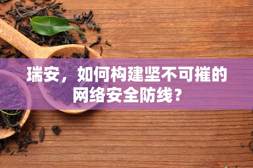 瑞安，如何构建坚不可摧的网络安全防线？