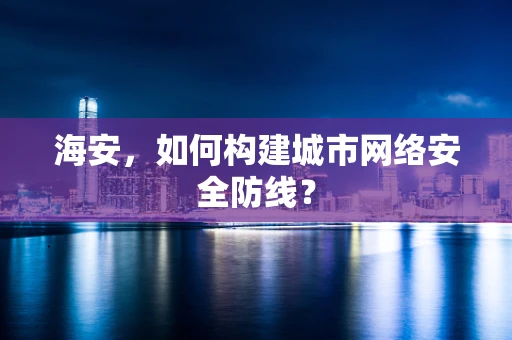 海安，如何构建城市网络安全防线？