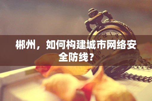 郴州，如何构建城市网络安全防线？
