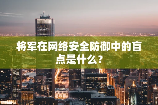 将军在网络安全防御中的盲点是什么？