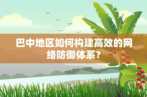 巴中地区如何构建高效的网络防御体系？