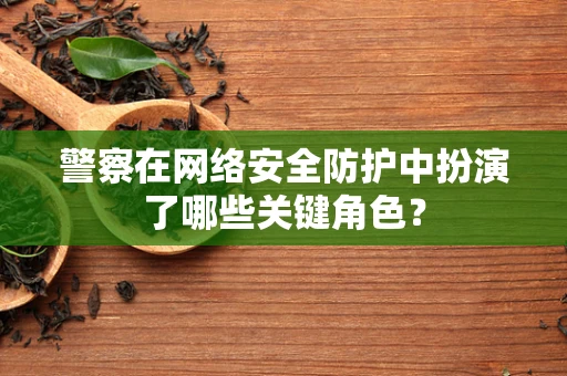 警察在网络安全防护中扮演了哪些关键角色？