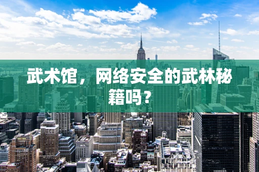 武术馆，网络安全的武林秘籍吗？