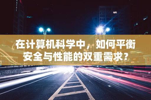 在计算机科学中，如何平衡安全与性能的双重需求？
