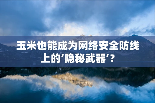 玉米也能成为网络安全防线上的‘隐秘武器’？