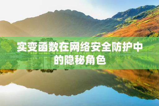 实变函数在网络安全防护中的隐秘角色