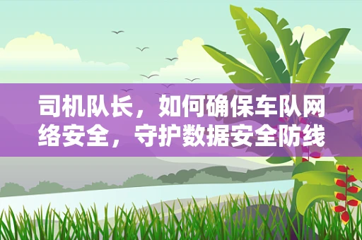 司机队长，如何确保车队网络安全，守护数据安全防线？