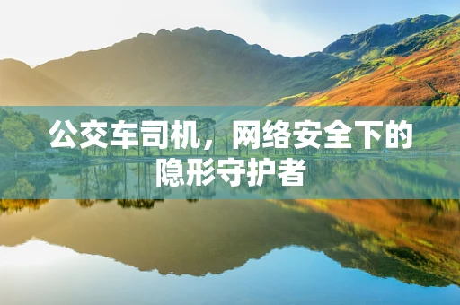 公交车司机，网络安全下的隐形守护者