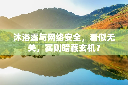 沐浴露与网络安全，看似无关，实则暗藏玄机？