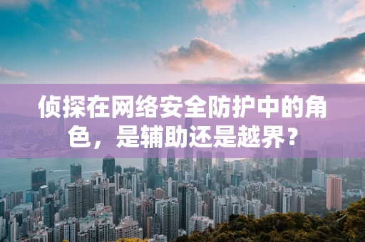 侦探在网络安全防护中的角色，是辅助还是越界？