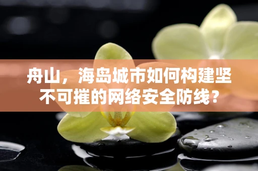 舟山，海岛城市如何构建坚不可摧的网络安全防线？