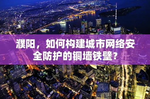 濮阳，如何构建城市网络安全防护的铜墙铁壁？