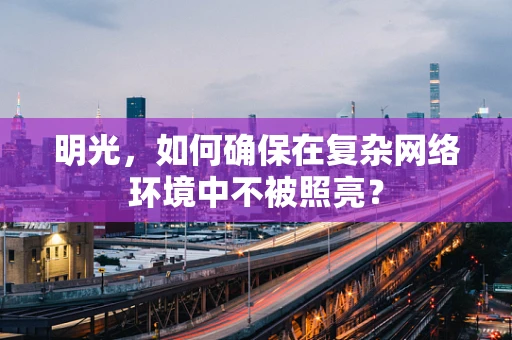 明光，如何确保在复杂网络环境中不被照亮？
