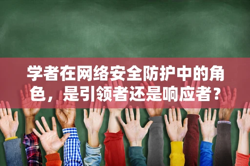 学者在网络安全防护中的角色，是引领者还是响应者？
