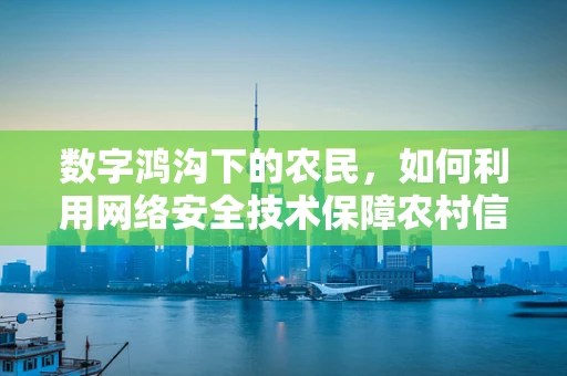 数字鸿沟下的农民，如何利用网络安全技术保障农村信息安？