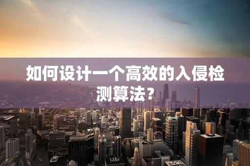如何设计一个高效的入侵检测算法？