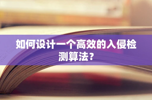 如何设计一个高效的入侵检测算法？