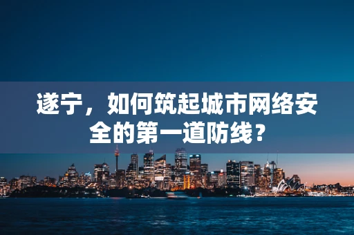 遂宁，如何筑起城市网络安全的第一道防线？