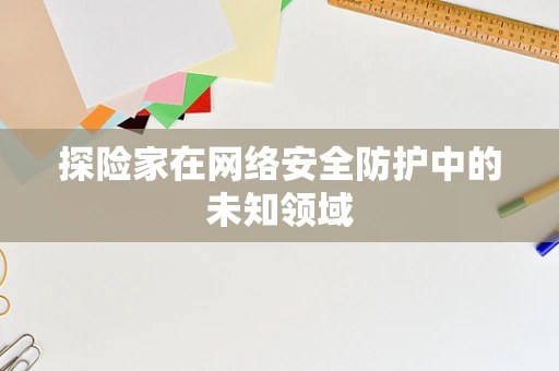 探险家在网络安全防护中的未知领域