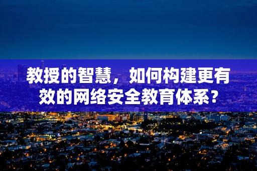 教授的智慧，如何构建更有效的网络安全教育体系？